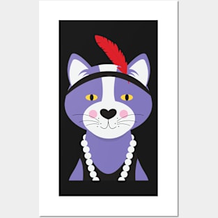 flapper cat Posters and Art